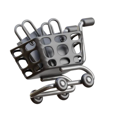 Trolley Shoping  3D Icon