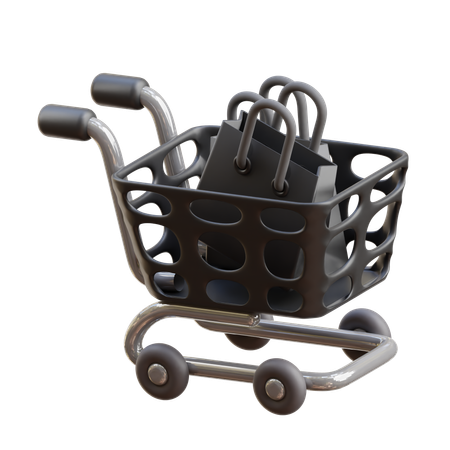 Trolley Shoping  3D Icon