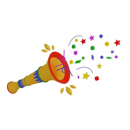 Trombeta de carnaval  3D Icon