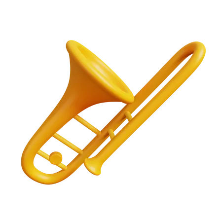Trombone  3D Illustration