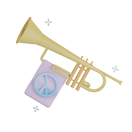 Trompette de la paix  3D Icon
