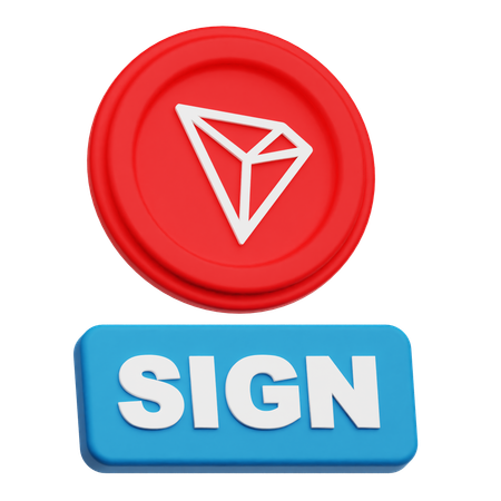 Tron Coin  sign  3D Icon