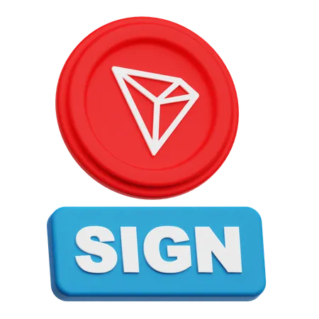 Tron Coin  sign  3D Icon