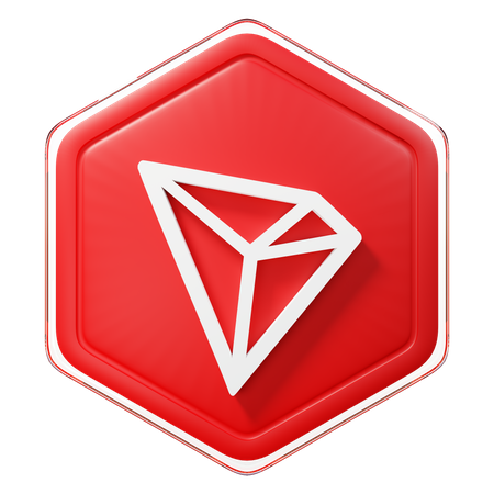 TRON (TRX) Badge  3D Illustration