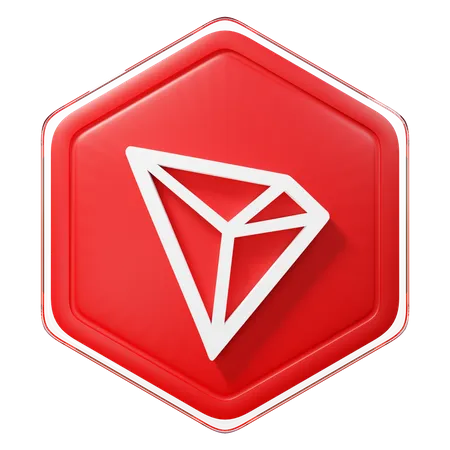 TRON (TRX) Badge 3D Illustration