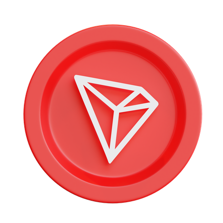 Tron trx cryptocurrency  3D Illustration