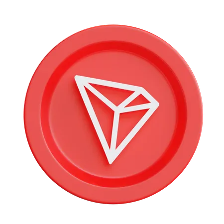 Tron trx cryptocurrency  3D Illustration