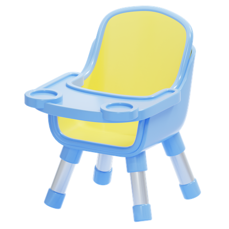 Silla alta de bebé  3D Icon