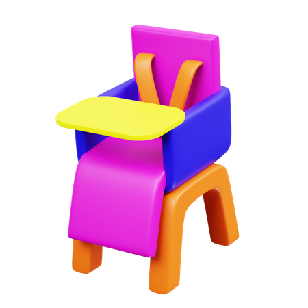 Silla alta de bebé  3D Icon