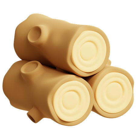 Tronc de bois  3D Icon