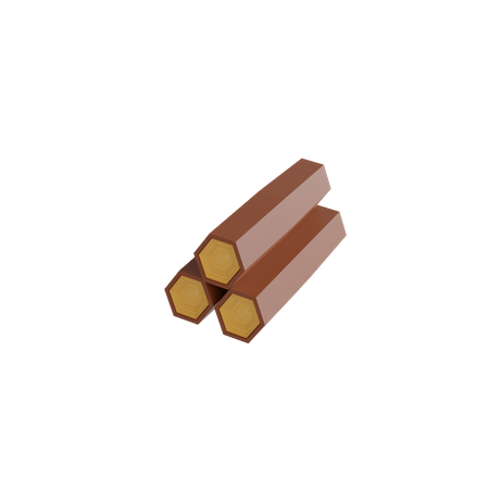 Tronc de bois  3D Icon