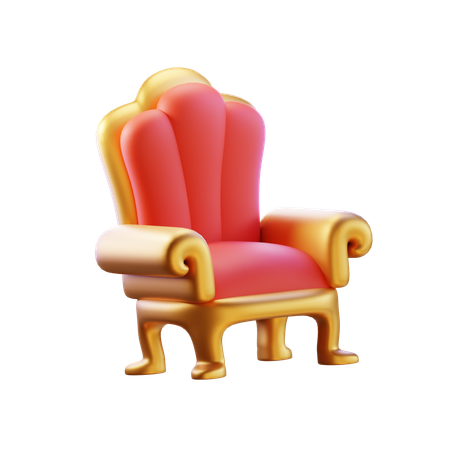 Trono dorado  3D Icon