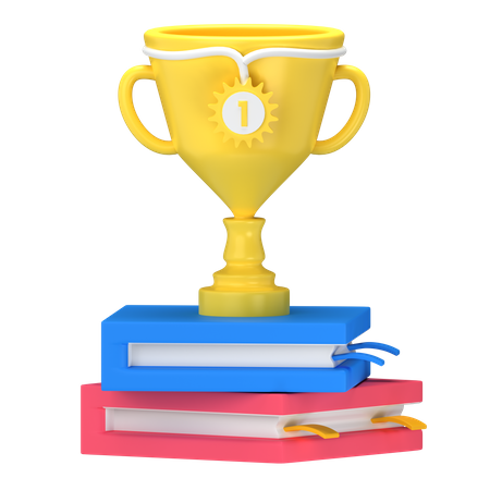 Trophäe mit Buch  3D Icon