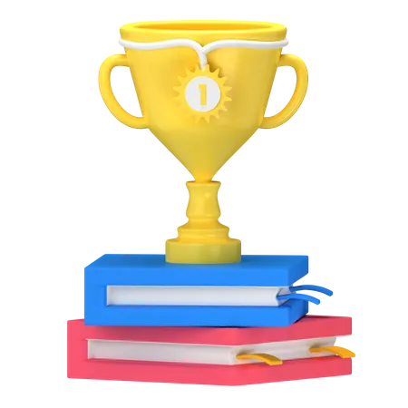 Trophäe mit Buch  3D Icon