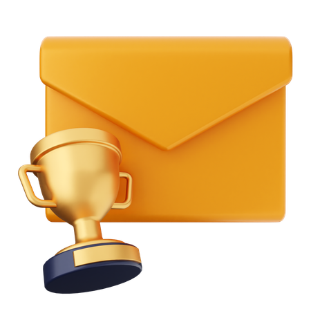 Trophäen-Mail-Nachricht  3D Icon