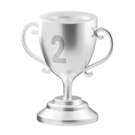 Trophée d'argent  3D Illustration