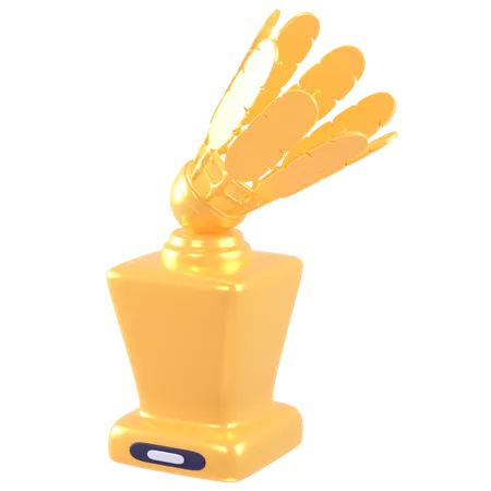 Trophée de badminton  3D Icon