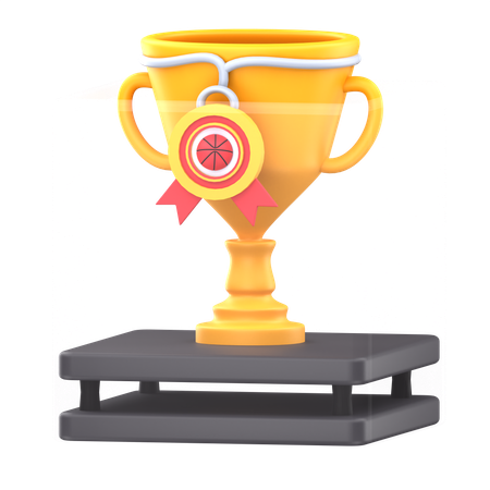 Trophée de basket  3D Icon