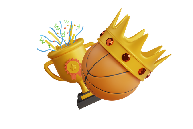 Trophée de basket  3D Icon