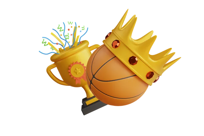 Trophée de basket  3D Icon