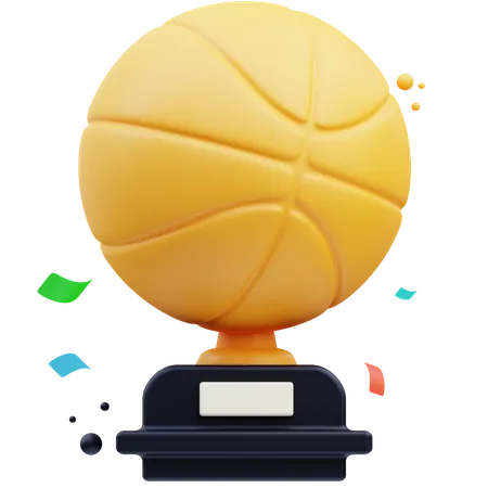 Trophée de basket  3D Icon