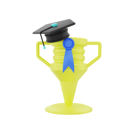 Trophée de remise des diplômes  3D Illustration