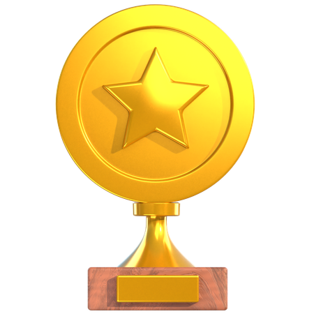 Trophée d'or  3D Icon
