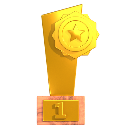 Trophée d'or  3D Icon
