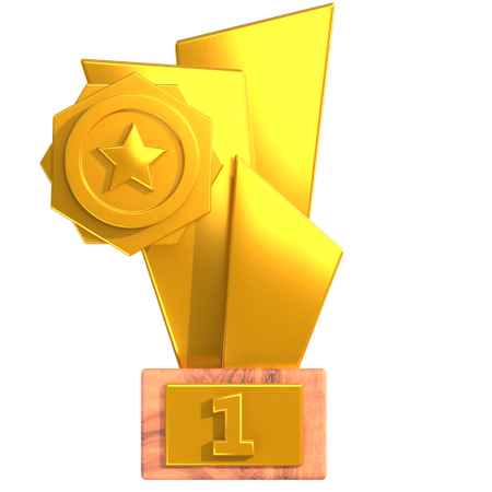 Trophée d'or  3D Icon