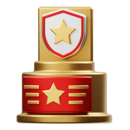 Trophée étoile  3D Illustration