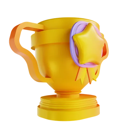 Trophée étoile  3D Illustration