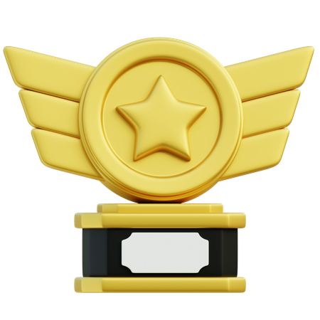 Trophée étoile ailée  3D Icon