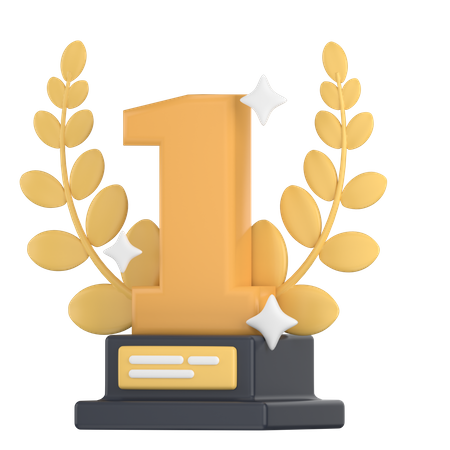 Trophée numéro un  3D Icon