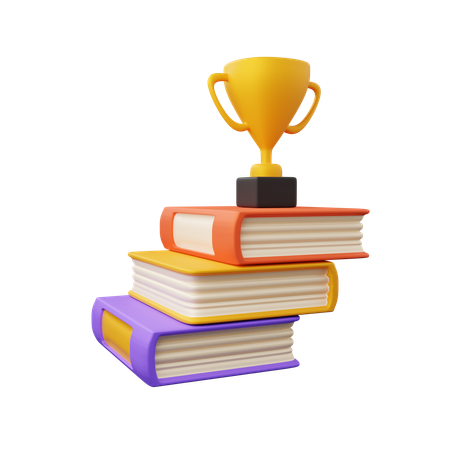 Trophée sur livre  3D Icon