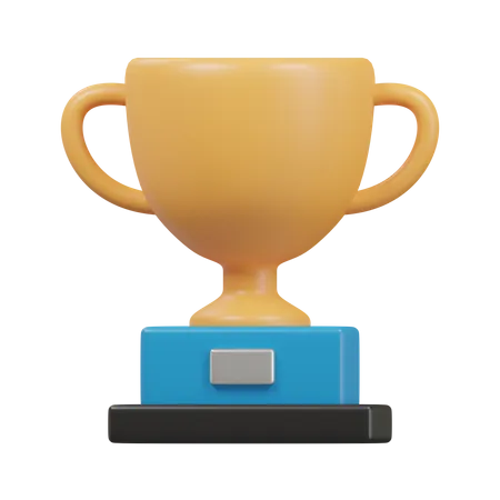 Champion Trophy Gold Cup 3 D Illustration 3D Icon
