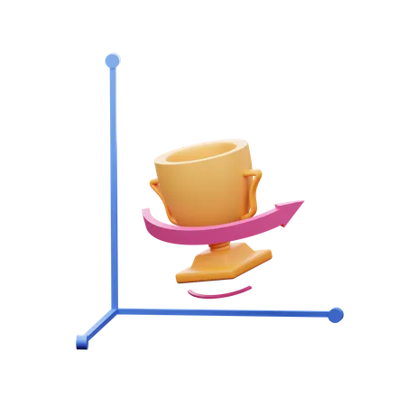 Trophy 3D Rotation  3D Illustration