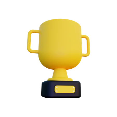 Trophy Icon Concept 3D Illustration