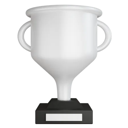 Silver Trophy Empty Isolated 3 D Rendering Illustration 3D Icon