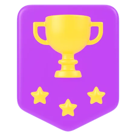 Trophy Badge  3D Icon