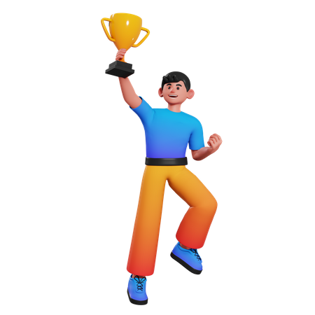 Trophy Boy  3D Icon