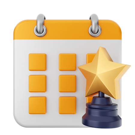 Trophy Calendar  3D Icon