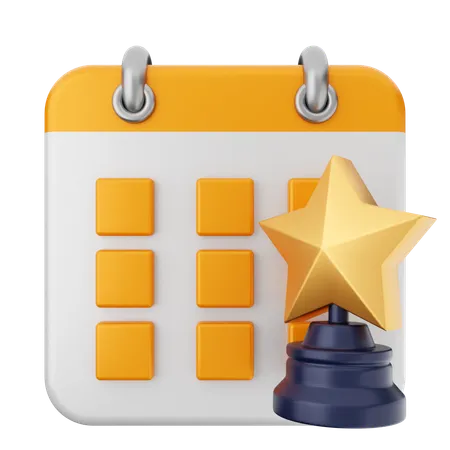 Trophy Calendar  3D Icon