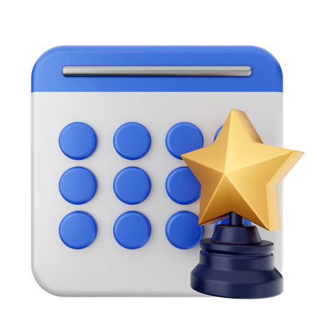 Trophy Calendar  3D Icon