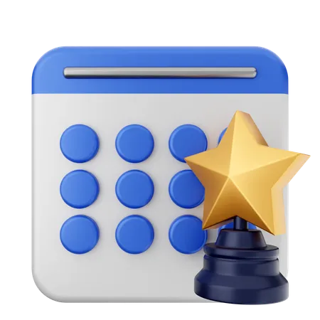 Trophy Calendar  3D Icon