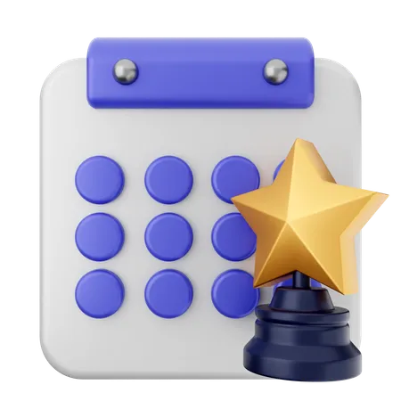 Trophy Calendar  3D Icon