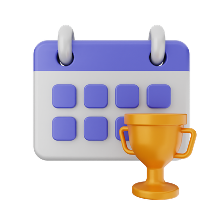 Trophy Calendar  3D Icon