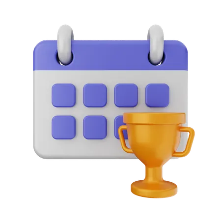 Trophy Calendar  3D Icon