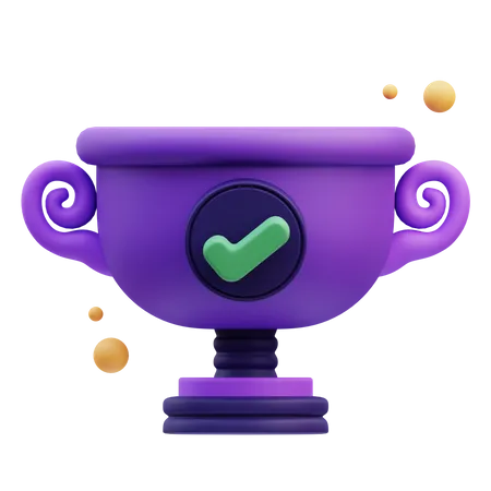 Trophy Checkmark  3D Icon