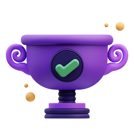 Trophy Checkmark 3D Icon