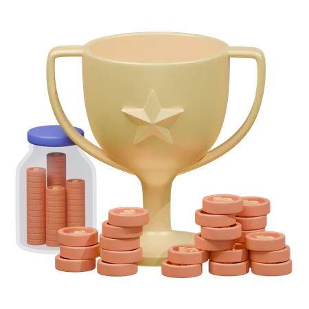 Trophy Coin  3D Icon